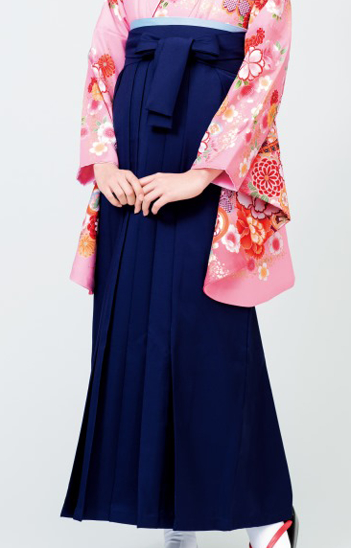 卒業袴HC-005（宅配レンタル）紺色無地袴