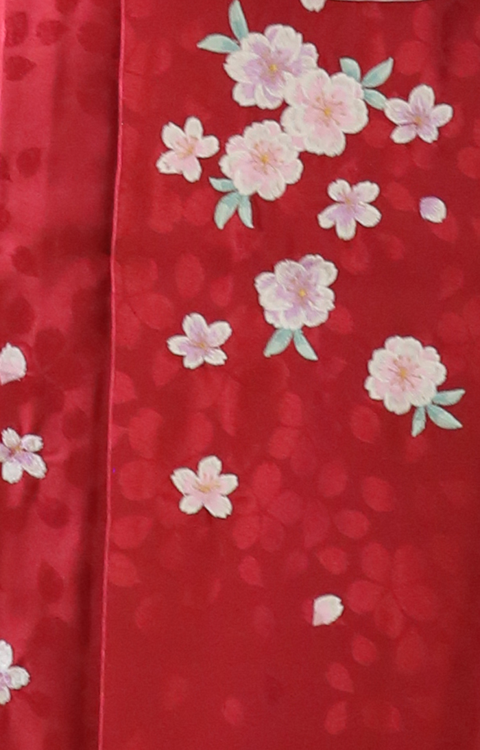 卒業袴HC-027（宅配レンタル）赤ぼかし刺繍